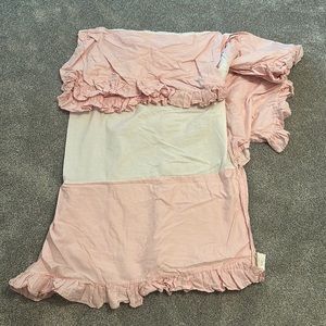 Pottery Barn Kids Pink Ruffle Crib Skirt Dust Cover